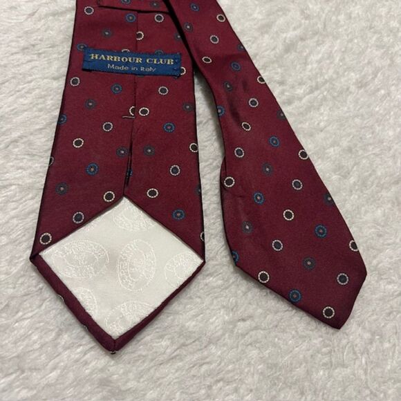 Harbour Club Italy Maroon Italian Silk Neck Tie - Picture 3 of 7